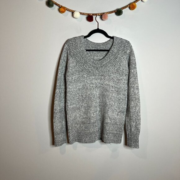 Susana Monaco grey wool blend scoop back sweater - Picture 3 of 5
